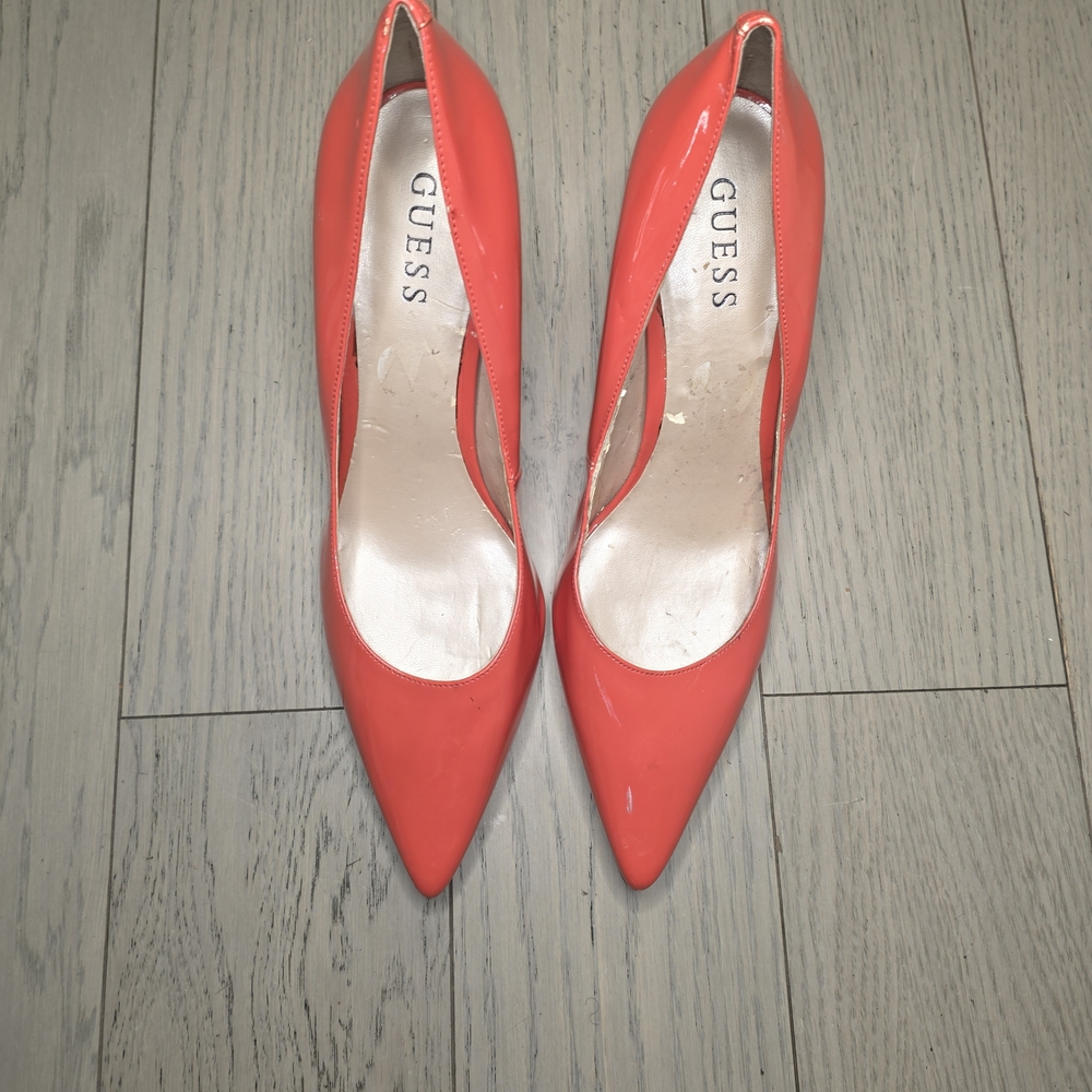 GUESS Coral Patent Pointed Toe Pumps